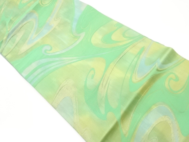 曲線模様織出し名古屋帯